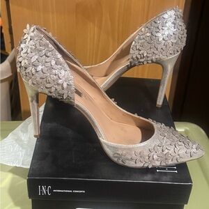 INC International Concepts Women's Metallic Embellished Heels